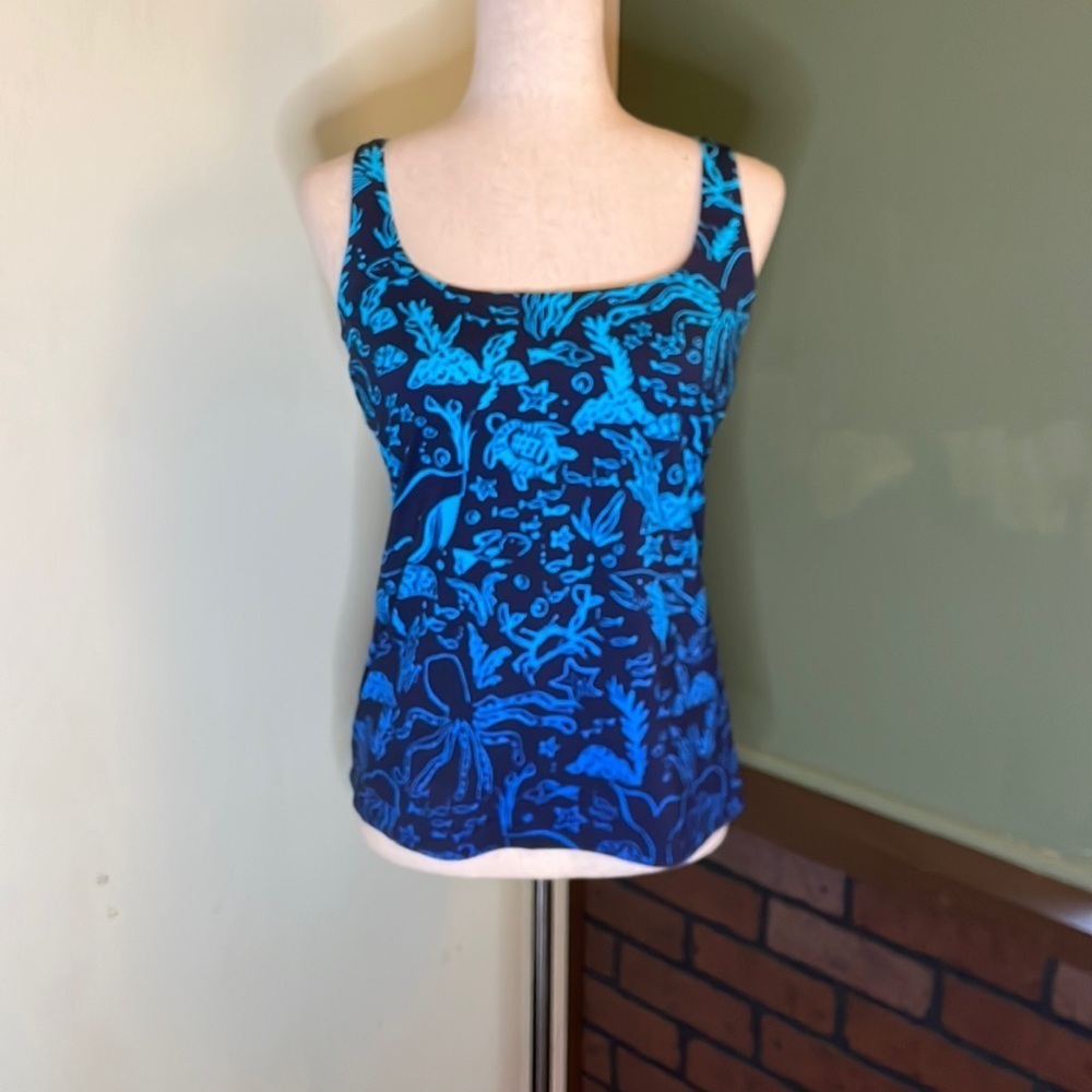 8 Lands End Tankini‎ Swim Top D06 6515